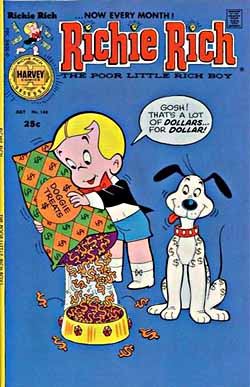 Religion of Dollar; Richie Rich's pet dog; breed: Dollarmation Religion of Dollar; Richie Rich's pet dog; breed: Dollarmation