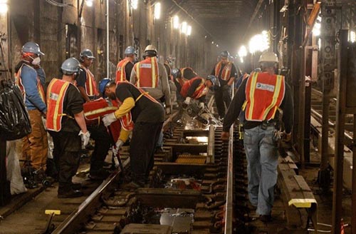 subway workers