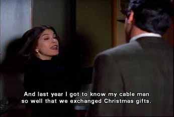 Lois Lane exchanged Christmas gifts with her cable guy