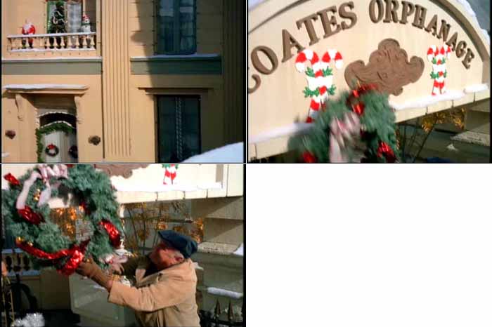 Like the rest of Metropolis, the Coates Orphanage is decked out with Christmas decorations
