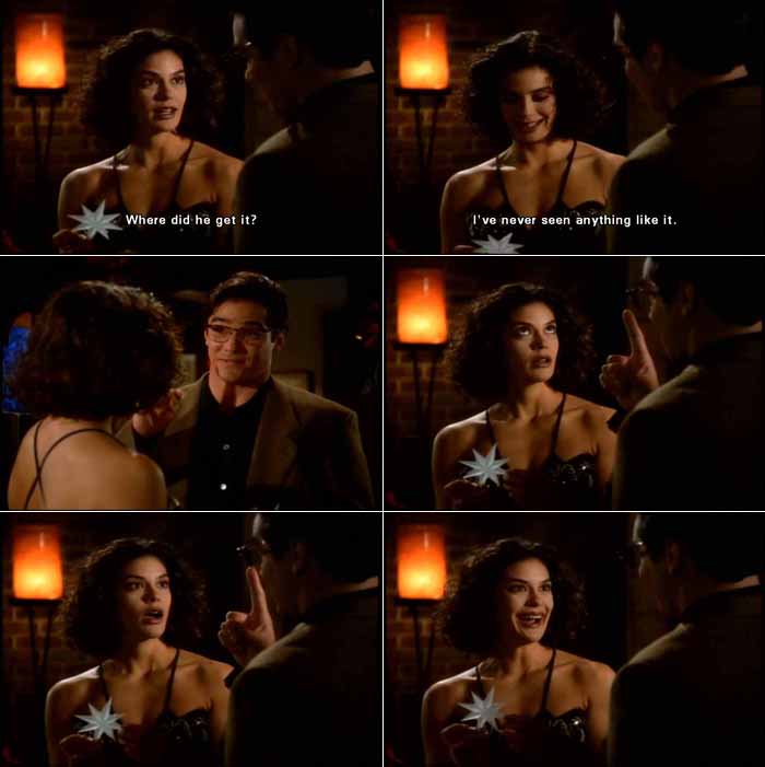 Clark Kent tells Lois he obtained the star from above (Heaven? space?)