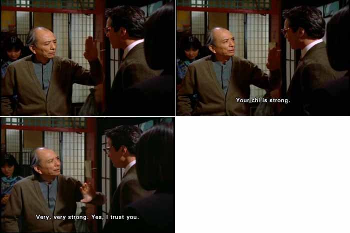 Grandfather Chow tells Clark Kent his chi is strong