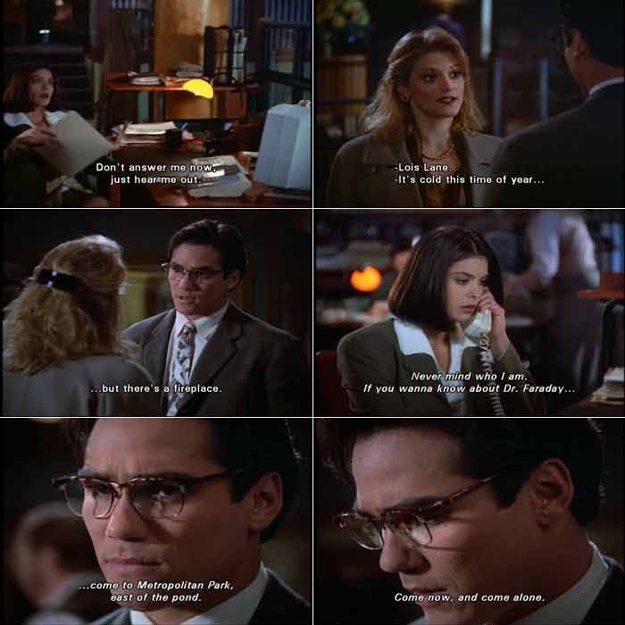 Mayson Drake continues trying to ask Clark Kent out while Clark listens to Lois Lane's phone conversation