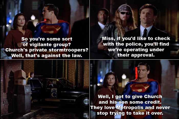 The Church Group is NOT just a vigilante group. They work with the police to protect the citizens of Metropolis