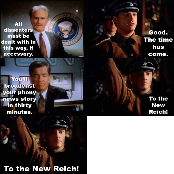 Steve Law leads his Nazi followers in praising the New Reich