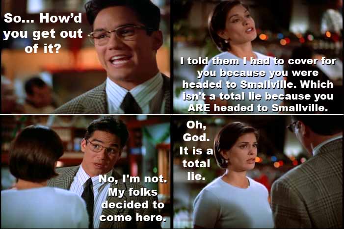 Lois Lane gave an excuse to avoid spending Christmas with her mother, but frets when she realizes she lied to her