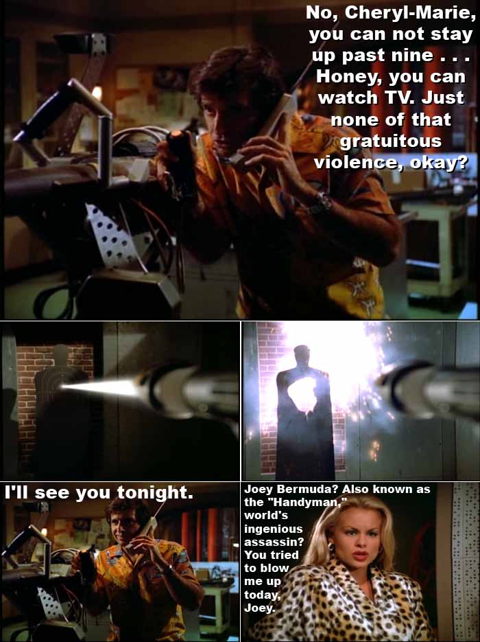 Joey Bermuda (a.k.a. 'The Handyman') is the world's most ingenious assassin, and also a kind, loving father and family man