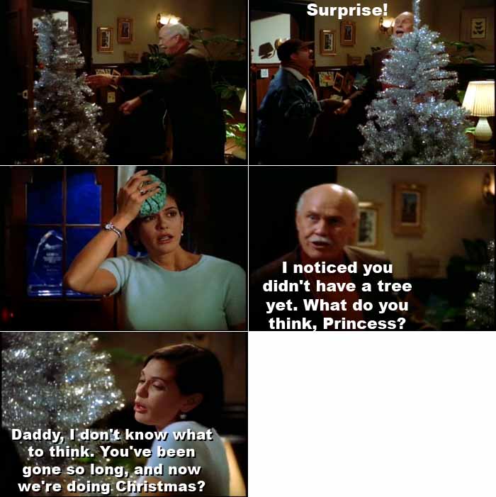 Lois Lane's father buys a Christmas tree for his daughter