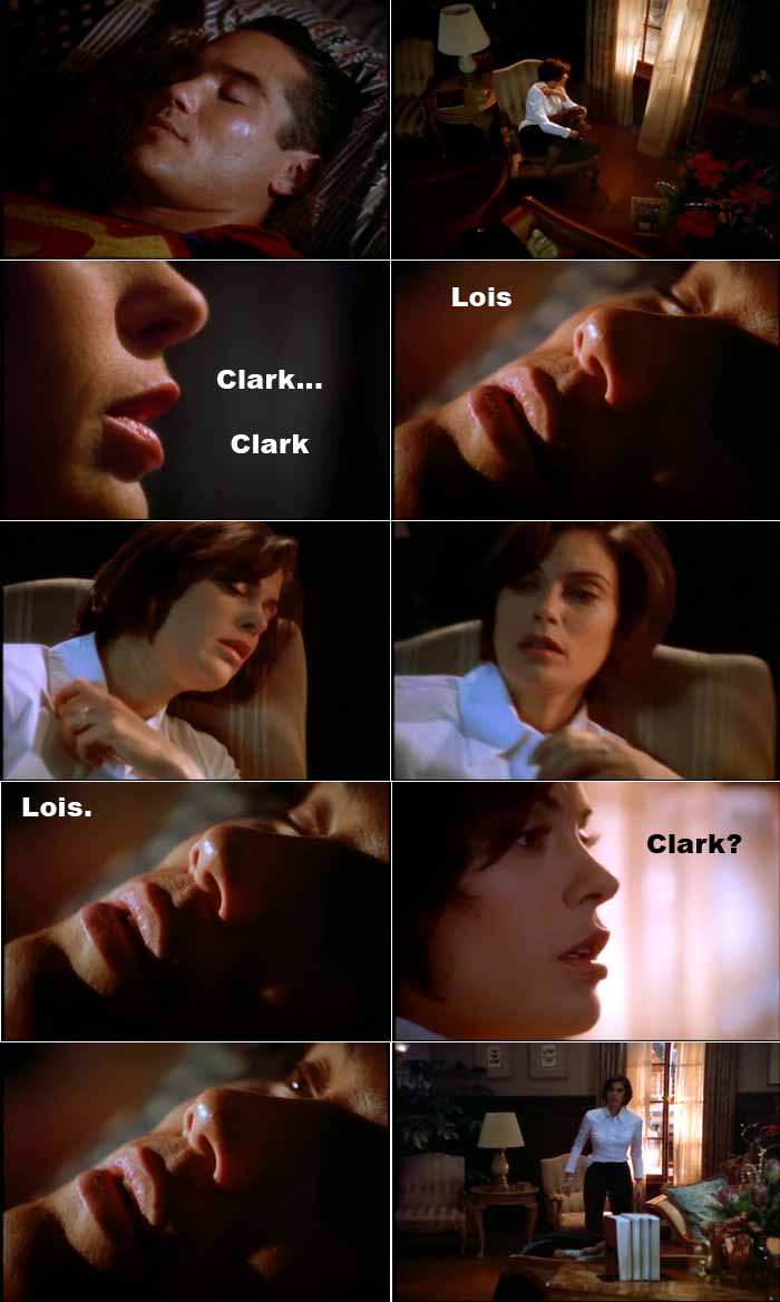 As Superman's fever breaks, a mystical/spiritual bond that transcends physical space is manifest between him and Lois Lane