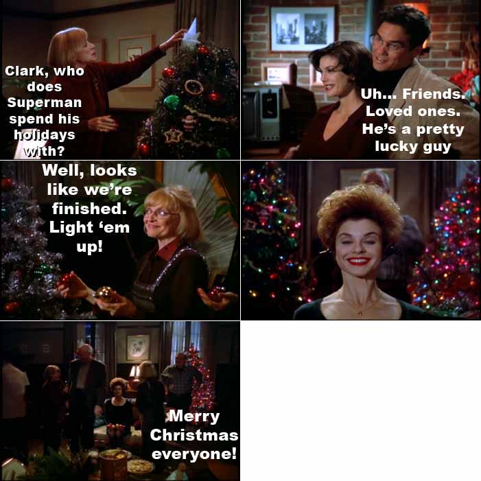 Lois and Clark celebrate Christmas with their families