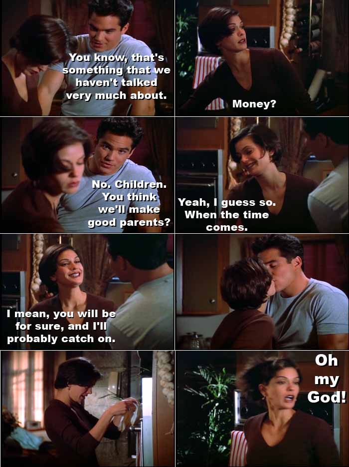 Prior to getting married, Clark Kent is already eager to discuss having children; Lois Lane is more reticent, and has doubts about her ability to be a good mother