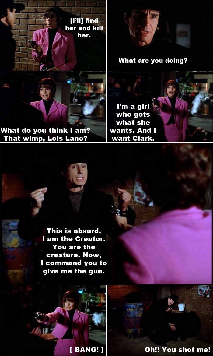 Lex Luthor tells the Lois Lane clone that he is the Creator, she is the creature (the created)