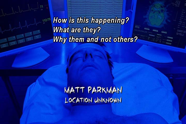 Matt Parkman gets a CAT scan / Mohinder: What are they?