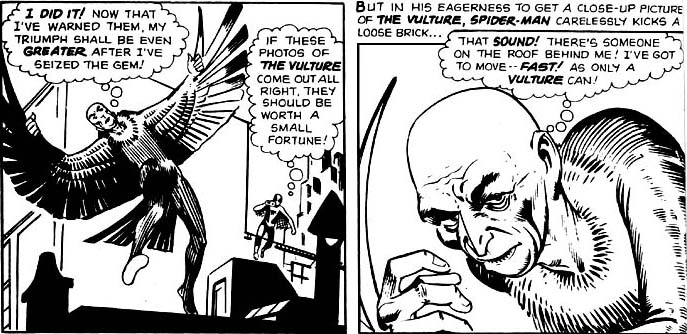 The Vulture and Spider-Man: Not a pure thief, and not a pure hero