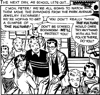 Flash Thompson still calls Peter Parker a bookworm, but he and the other kids at school seem to be warming up to Peter a bit