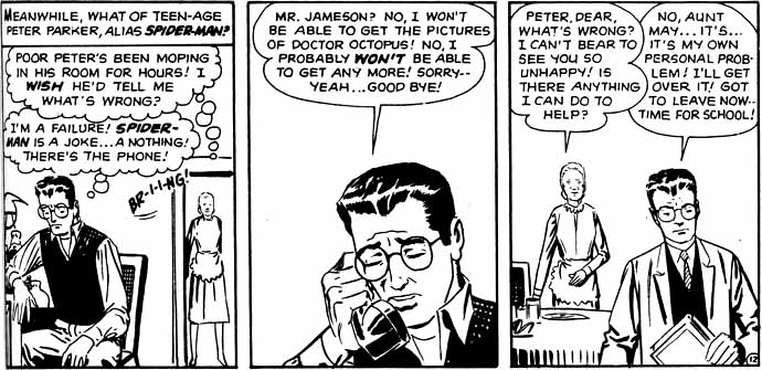 After his first big defeat as Spider-Man, Peter Parker gives up