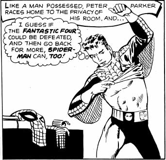 Stirred by Johnny Storm's words, Spider-Man decides to get back in action!