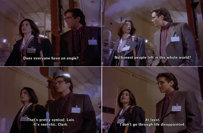 Lois Lane the cynic, Clark Kent the optimist