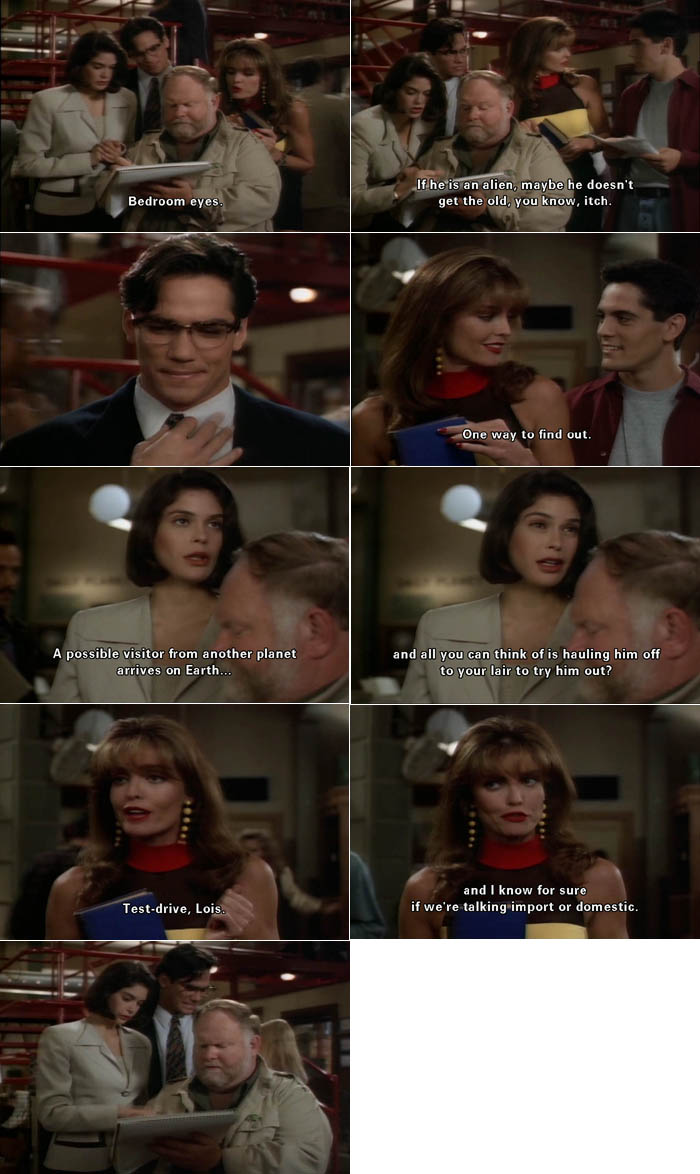 Cat Grant embarrasses Clark Kent by saying she wants to have sex with Superman