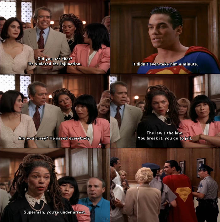 Superman allows a judge to have him arrested