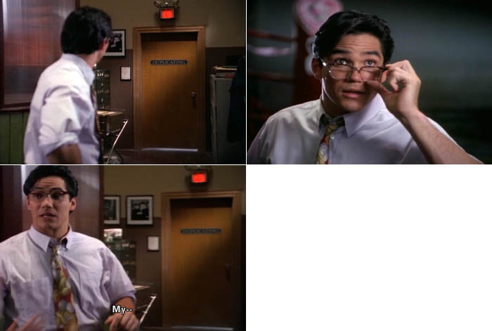 Clark Kent is shocked when he sees Cat Grant having promiscuous sex in the copier room