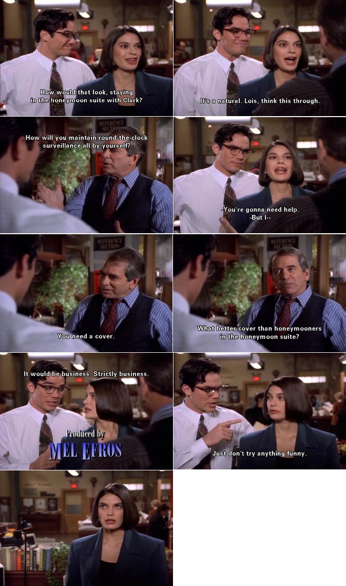 It's awkward when Perry White assigns Lois Lane and Clark Kent to pose as a newlywed couple