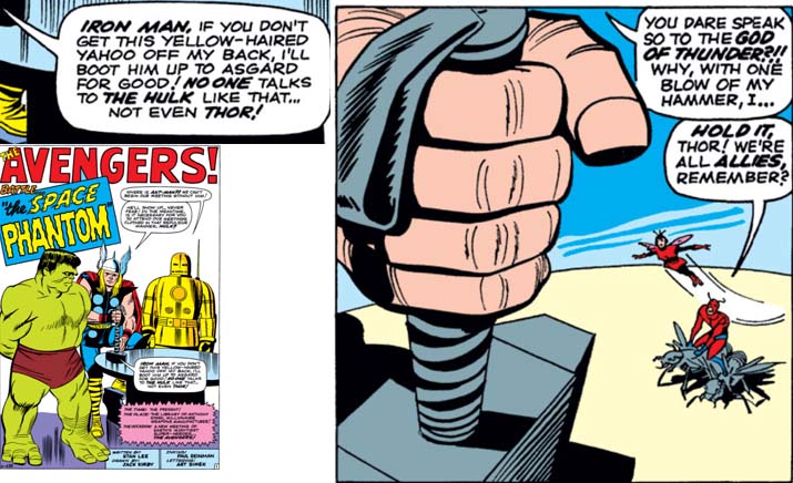 Thor explicitly refers to himself as the God of Thunder in response to the Hulk's impious banter