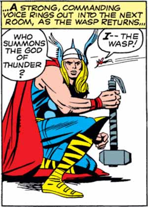 Thor once again refers to himself as the God of Thunder