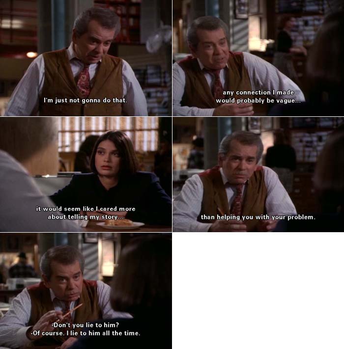 Perry White counsels Lois Lane