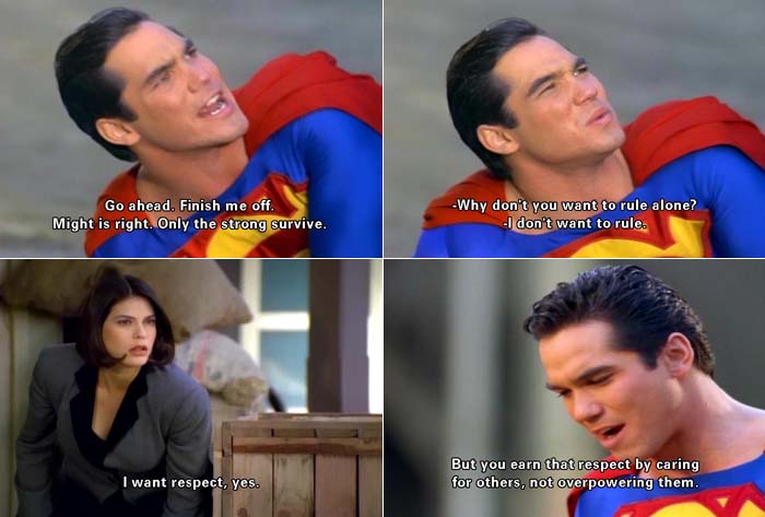 Superman tells his clone he doesn't want to rule people