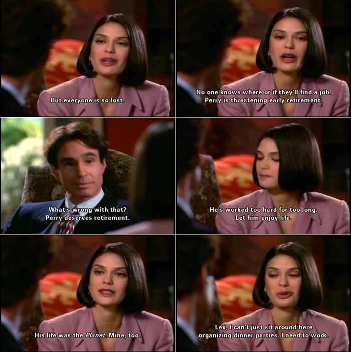 Lois Lane explains that for her and Perry White, the Daily Planet is a major part of their life