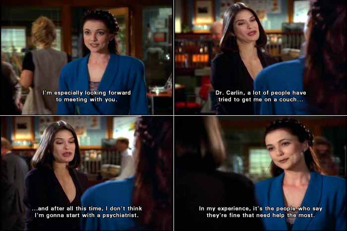 Psychiatrist Arianna Carlin wants to counsel Lois Lane, who is not interested. Lois has not been 'on the couch' with anybody in a long time and isn't planning to start now