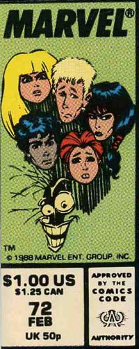 Cover box: New Mutants #72