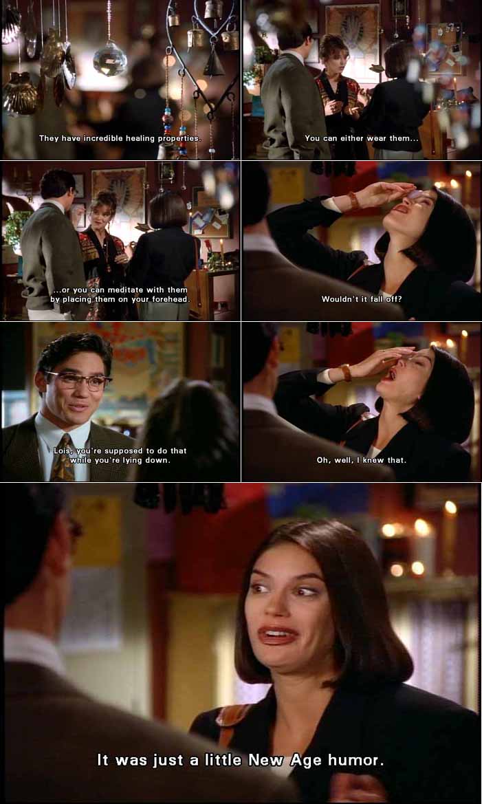 Lois Lane jokes about her friend Molly Flynn's New Age religious beliefs