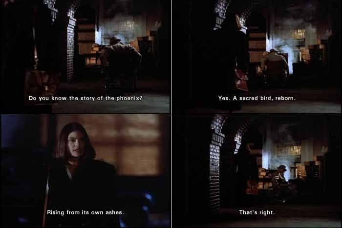 Lois Lane and a disguised Lex Luthor recall the legend of the Phoenix from Greco-Roman classical religion/mythology