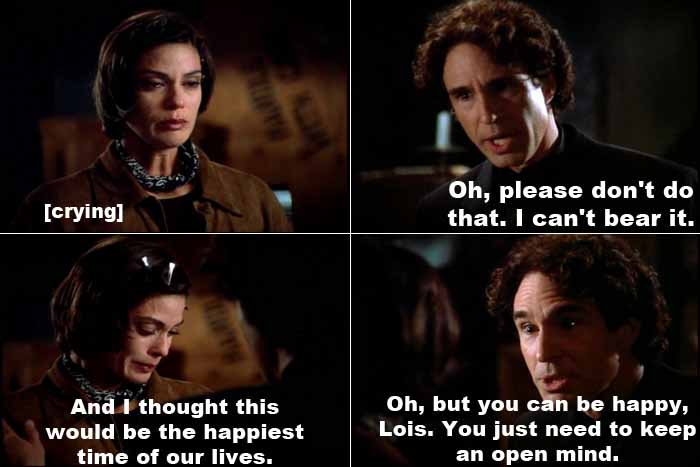 Lex Luthor believes Lois Lane can learn to be happy as his captive, if she will just 'keep an open mind.'